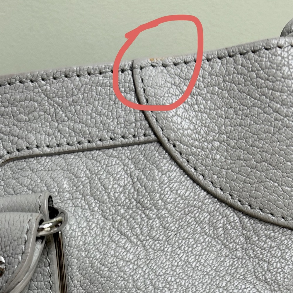 Authentic Balenciaga chèvre Metallic Edge City Bag in gris - Picture 16 of 16